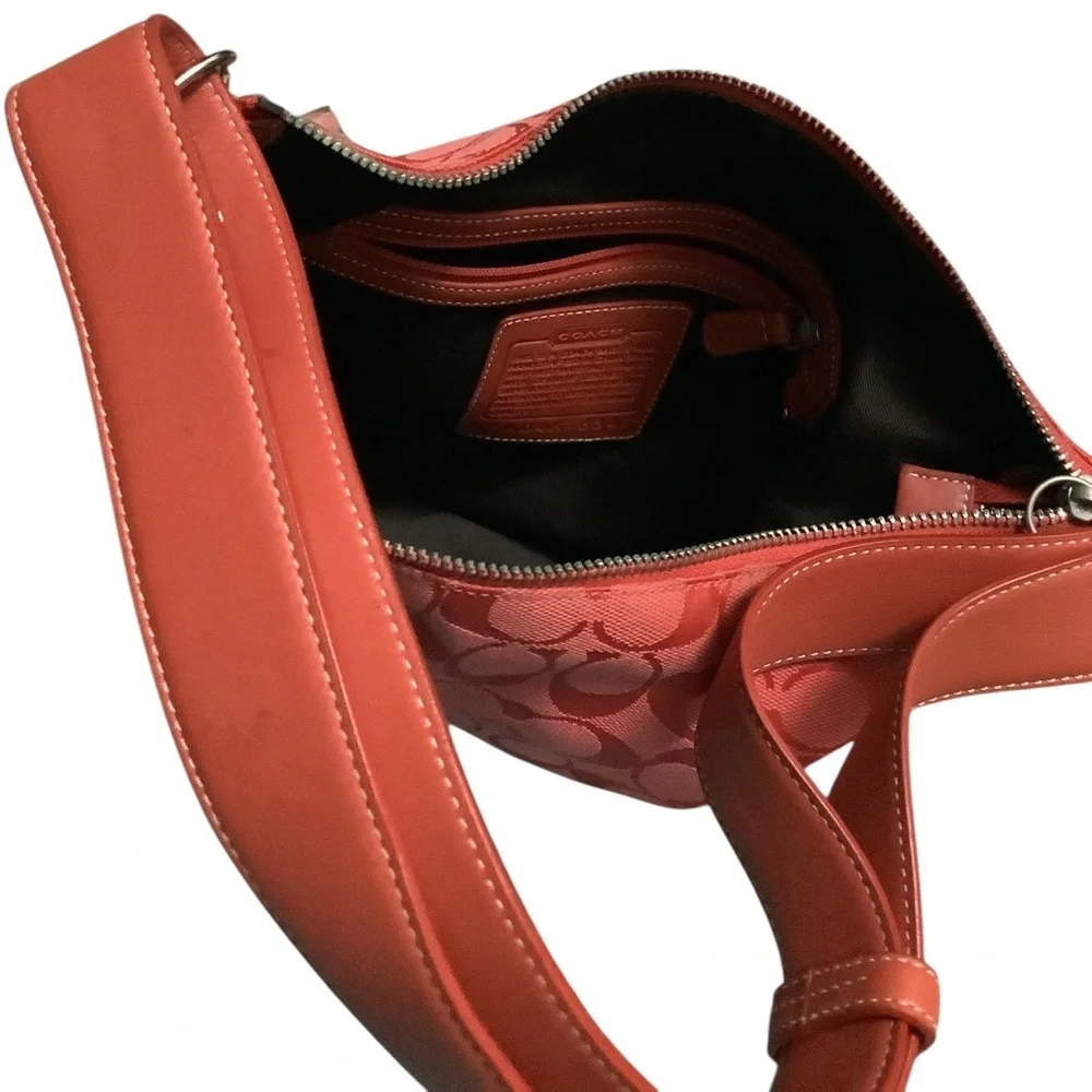 Coach C print red tote Bag